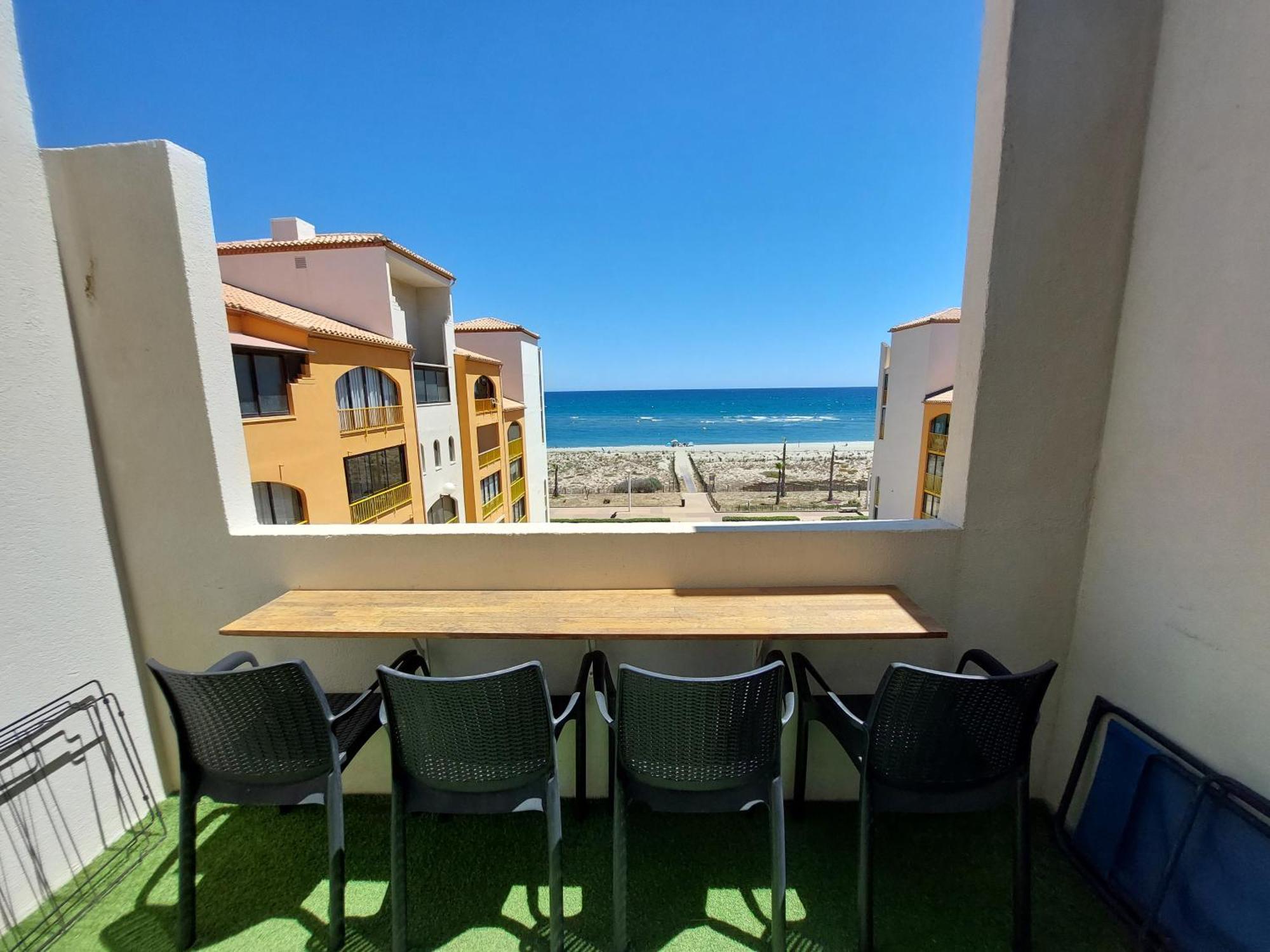 Appart Mezzanine Vue Mer Et Plage, Parking Wifi Tv Le Barcares Luaran gambar